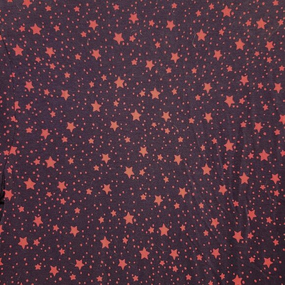 Boden Women's Size 4 Betty Blue Red Star Print Viscose Jersey Dress Long Sleeve - Picture 7 of 8